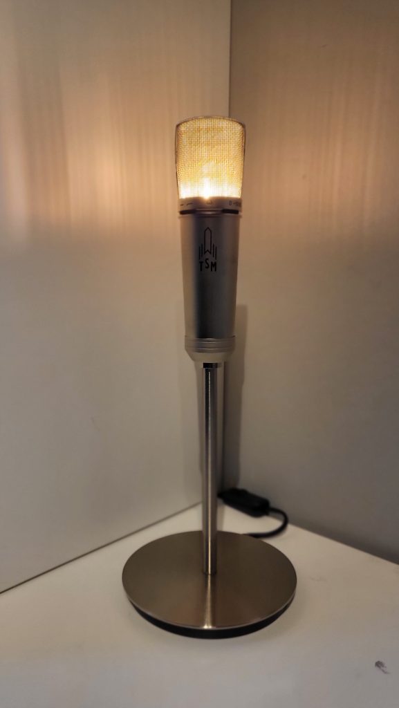 Microphone Table Lamp, Silver